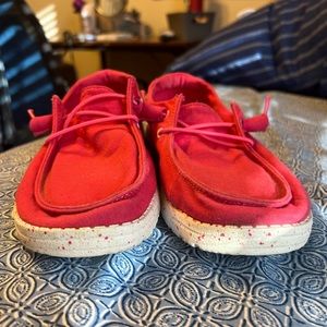 Pink hey dudes size 7 barley worn